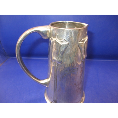 229 - An Art nouveau sterling silver jug, hallmarked London c1902, approx. height 13.5cm, approx. weight 2... 