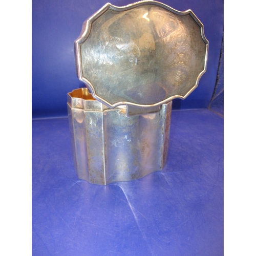 230 - An Art Deco sterling silver tea caddy, approx. weight 207g in good pre-owned condition