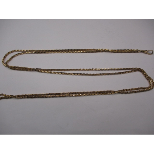 68 - An Antique 9ct gold guard chain, approx. linear length 138cm, approx. weight 23.2g, in useable pre-o... 