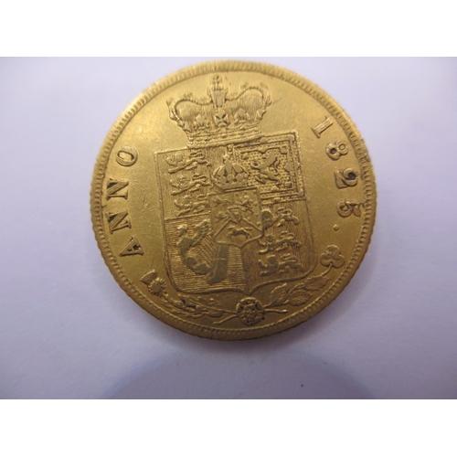 151 - A George IIII gold half sovereign dated 1825, a circulated coin with very fine definition of feature... 