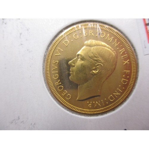 154 - A George VI proof gold sovereign and half sovereign , dated 1937, having smooth edge, in sealed coll... 