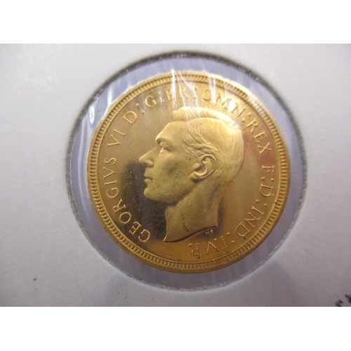 154 - A George VI proof gold sovereign and half sovereign , dated 1937, having smooth edge, in sealed coll... 