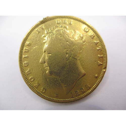 152 - A George IV gold sovereign dated 1825, a circulated coin with fine definition of features, having ma... 