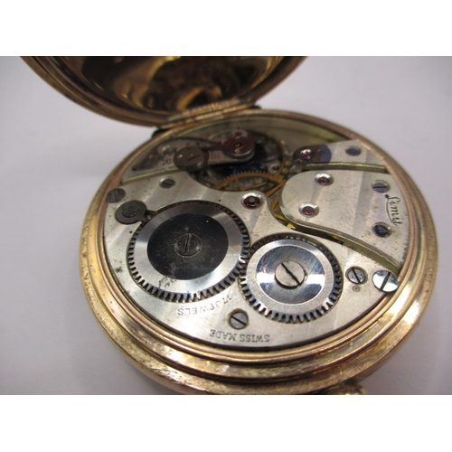 108 - A vintage 9ct gold cased hunter pocket watch, inner and outer cases marked, in current working order