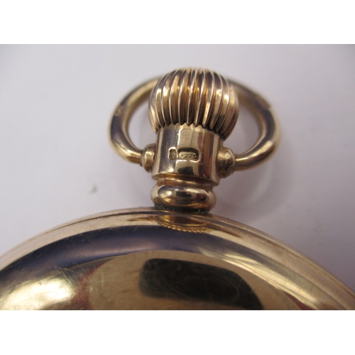 108 - A vintage 9ct gold cased hunter pocket watch, inner and outer cases marked, in current working order