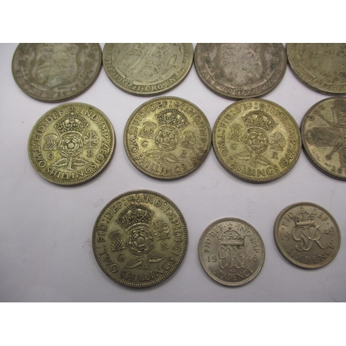 191 - A parcel of pre-47 part silver coins, approx. gross parcel weight 213g, all in circulated condition