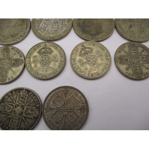 191 - A parcel of pre-47 part silver coins, approx. gross parcel weight 213g, all in circulated condition