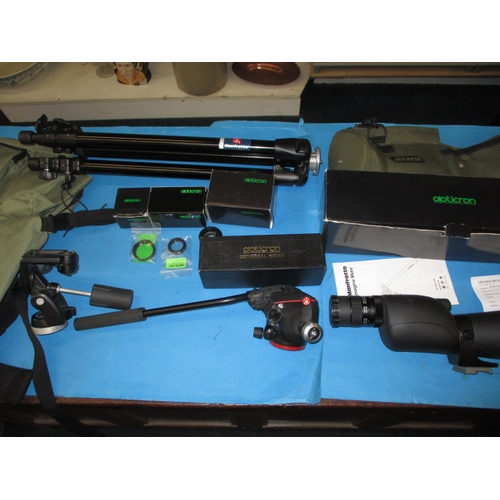 285 - An Opticron HR 80 field scope with numerous accessories, in good pre-owned condition