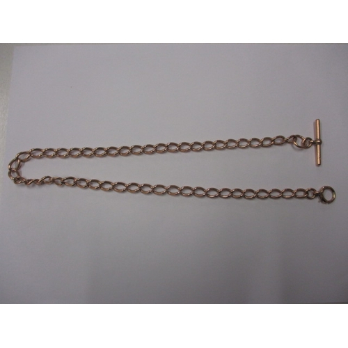 100 - An antique 9ct yellow gold Albert chain, approx. linear length 50cm, approx. weight 50.8g in good pr... 