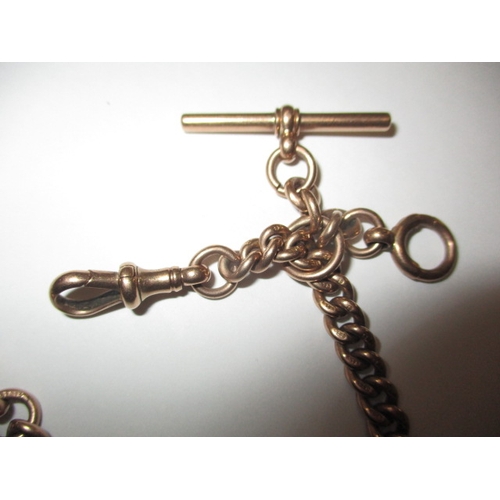 101 - An antique 9ct yellow gold Albert chain, approx. linear length 39cm ,approx. weight 44.9g in good pr... 