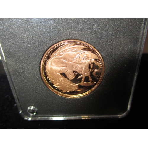 167 - A 2021 London mint office proof gold sovereign, with original presentation box and paperwork