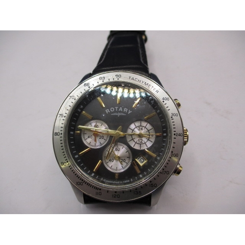 111 - A Rotary chronograph, having new battery and water proof test, in good working order with general us... 