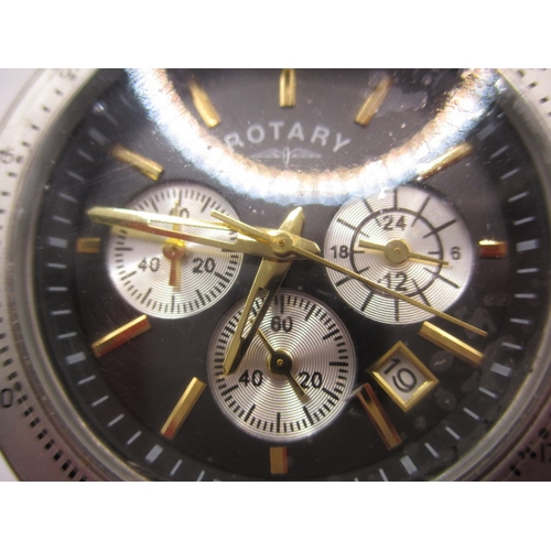 111 - A Rotary chronograph, having new battery and water proof test, in good working order with general us... 