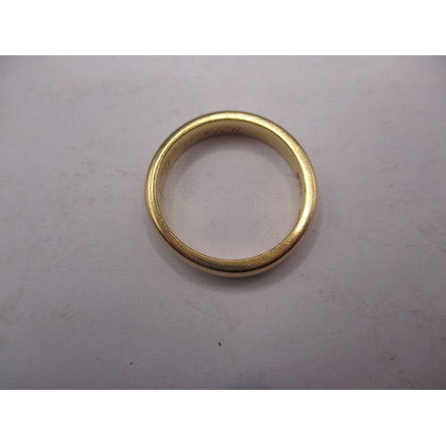 47 - A vintage 18ct yellow gold wedding band, approx. ring size ‘K’, approx. weight 4.3g in useable pre-o... 