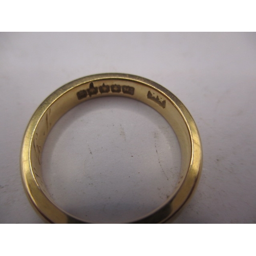 47 - A vintage 18ct yellow gold wedding band, approx. ring size ‘K’, approx. weight 4.3g in useable pre-o... 