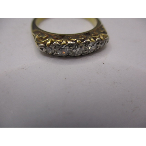 29 - A vintage 18ct yellow gold 5 stone diamond ring, approx. ring size ‘M’, approx. weight 4.8g in useab... 