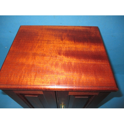 215 - A mahogany 22 drawer coin collectors cabinet, pre-owned but unused with key, approx. dimensions H 29... 