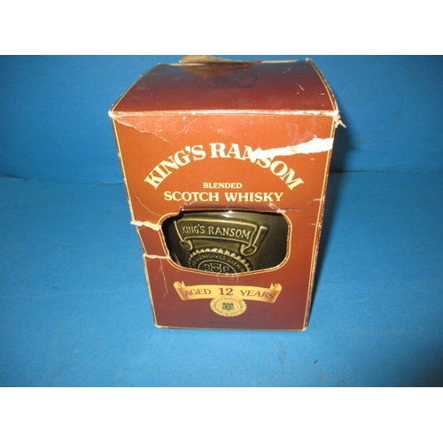 337 - A vintage 750ml bottle of Kings Ransom 12 year blended Scotch whisky, with original box, ceramic bot... 