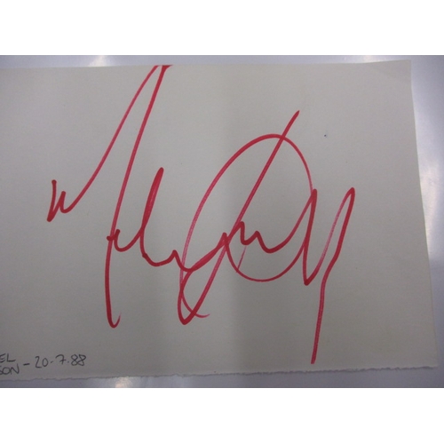 268 - A genuine hand signed Michael Jackson autograph, obtained in the 1980s when Michael spent the day a ... 