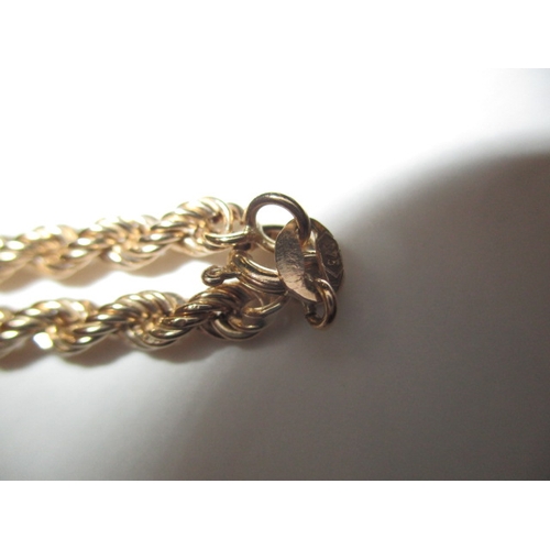 71 - A vintage 9ct yellow gold hollow rope necklace chain, approx. linear length 61cm, approx. weight 7.4... 