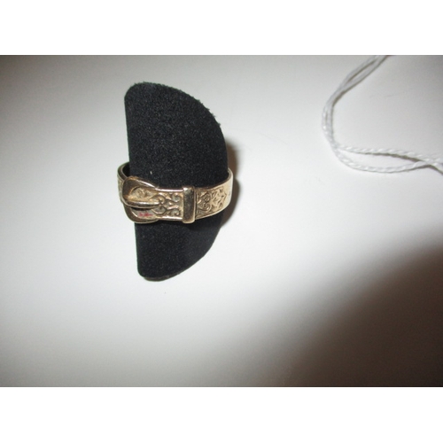 41 - A vintage 9ct yellow gold buckle ring, approx. ring size ‘T’ approx. weight 4.5g in useable pre-owne... 