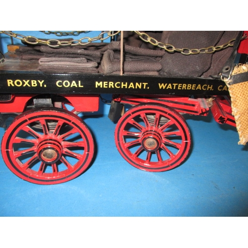 293 - A vintage scratch built model coal cart, for Tom Roxby coal merchant, Waterbeach Cambridgeshire, app... 