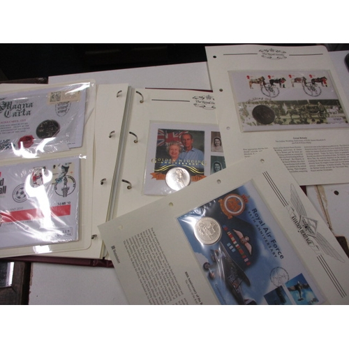 168 - Great Britain stamp and coin collection in folder, to include a 1981 gold sovereign in commemorative... 