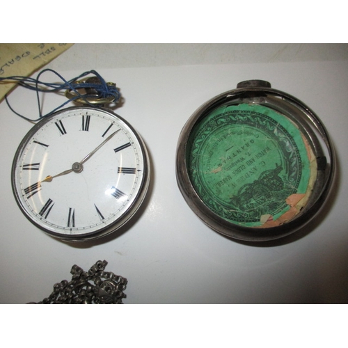 106 - An 18ct gold case pocket watch and 2 silver cased examples, all untested as to  function