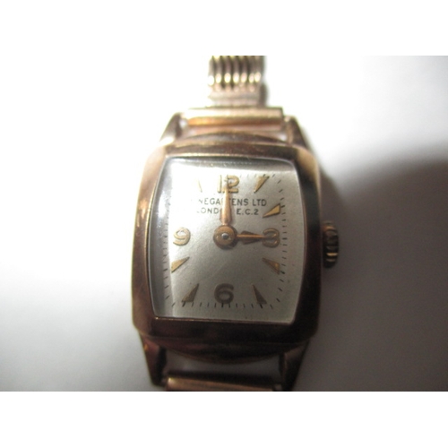 103 - A vintage ladies 9ct gold watch and strap, the dial marked Winegartens Ltd, approx. gross parcel wei... 