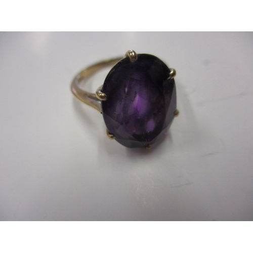 42 - A 9ct gold signet ring with masonic motif and a 9ct gold dress ring with purple stone, approx. gross... 