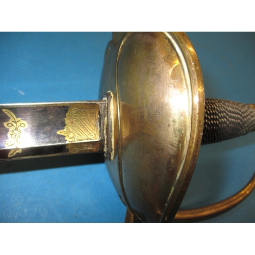 273 - George IV officer's sword by R Johnston, late Bland & Foster, with an engraved steel blade, , in ori... 