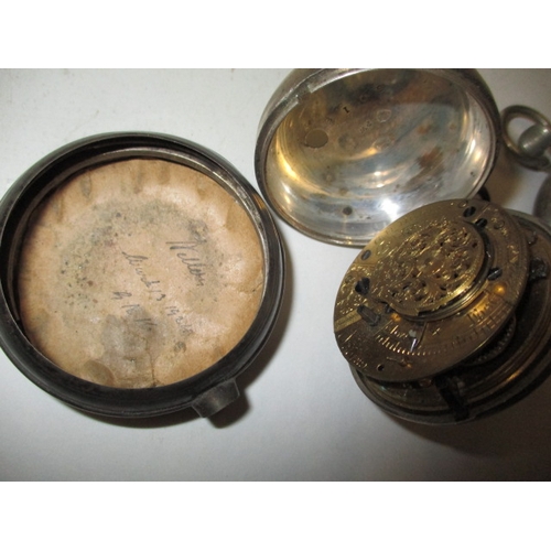 114 - A parcel of antique and later pocket watches, to include some silver cased examples and a black face... 