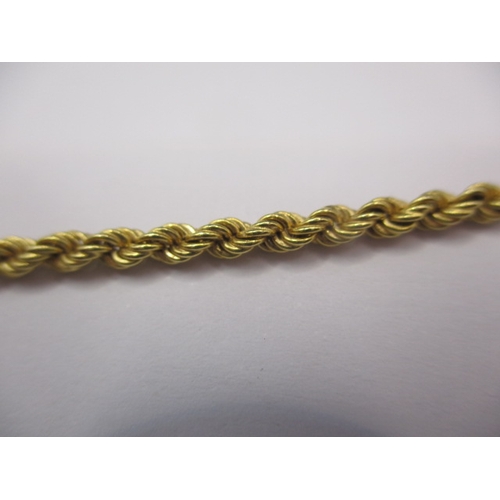 79 - An 18ct yellow gold rope necklace, approx. linear length 49cm, approx. weight 16.6g, in useable pre-... 