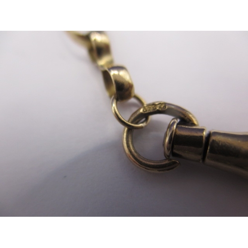 102 - A vintage 9ct gold Albert chain, approx. length 21cm, approx. weight 6.6g, in useable pre-owned cond... 