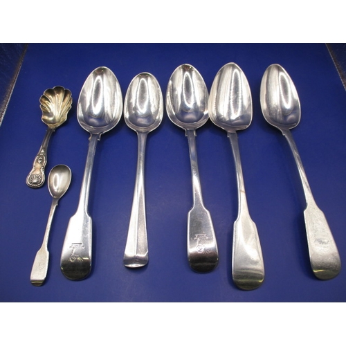 234 - A parcel of antique sterling silver spoons, to include 18th  & 19th century Irish examples, approx. ... 