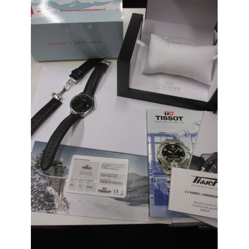 110 - A gents Tissot wrist watch, having date window, with box & paperwork, in near unused condition, not ... 