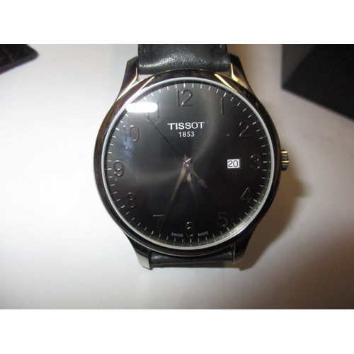 110 - A gents Tissot wrist watch, having date window, with box & paperwork, in near unused condition, not ... 