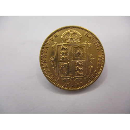 150 - A Victorian gold half sovereign dated 1893, Shield back, a circulated coin with very fine definition... 