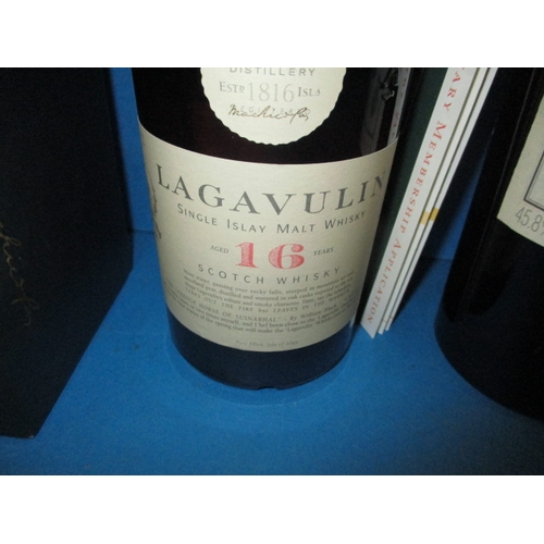 336 - Two bottles of single malt whisky, Lagavulin 16 year and a bottle of Talisker 10 year, both in origi... 