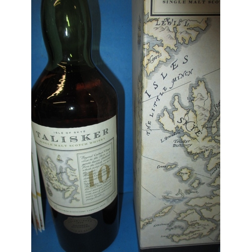 336 - Two bottles of single malt whisky, Lagavulin 16 year and a bottle of Talisker 10 year, both in origi... 