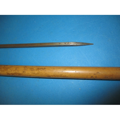 274 - A walking cane sword stick and a vintage kukri, both in used condition