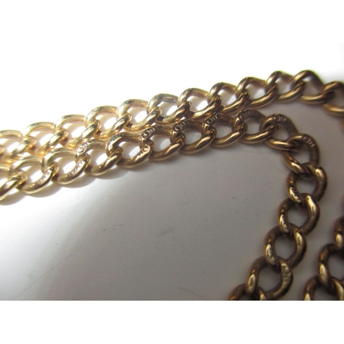 73 - A vintage 9ct yellow gold necklace chain with yellow metal pendant, approx. linear length 40cm, appr... 