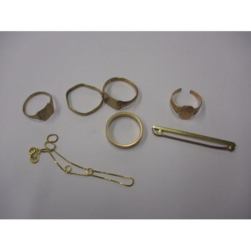 94 - A parcel of 9ct gold jewellery items, most damaged, approx. gross parcel weight 10.2g