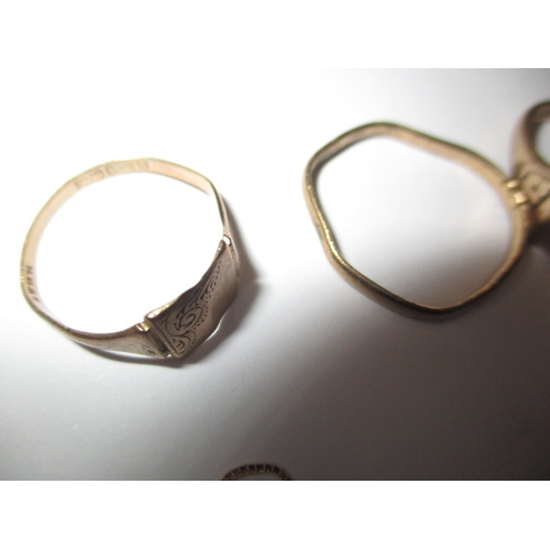 94 - A parcel of 9ct gold jewellery items, most damaged, approx. gross parcel weight 10.2g