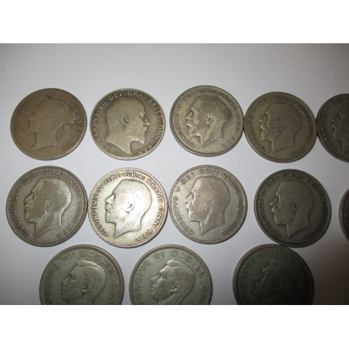 192 - A parcel of pre-decimal silver and part silver coins, all in circulated condition, approx. gross par... 