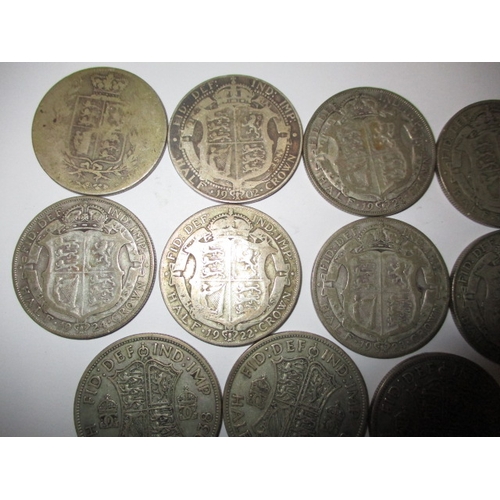 192 - A parcel of pre-decimal silver and part silver coins, all in circulated condition, approx. gross par... 