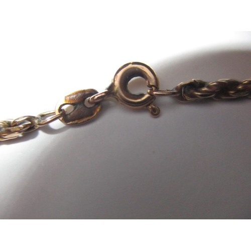 97 - A 9ct gold rope chain with coin mount pendant, approx. linear length 60cm ,approx. gross parcel weig... 