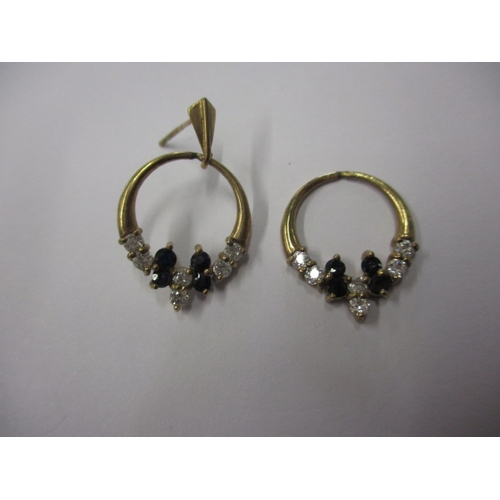 116 - Two pairs of vintage earrings, one with missing hoop