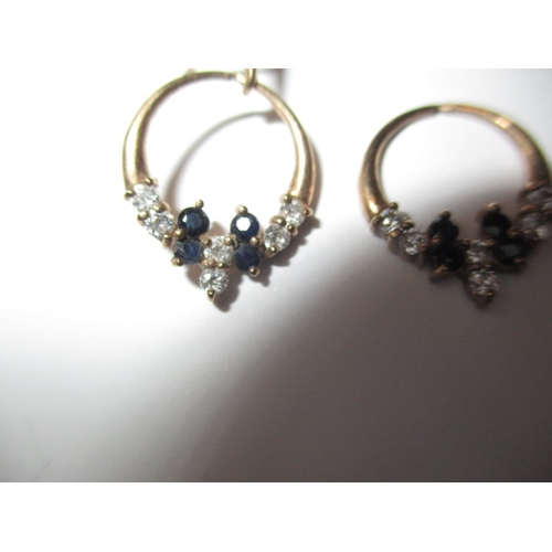 116 - Two pairs of vintage earrings, one with missing hoop