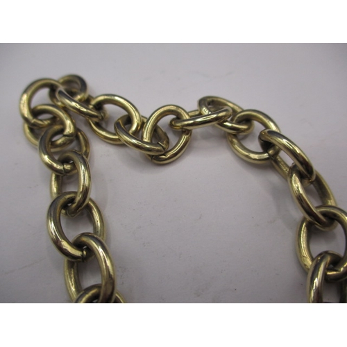 63 - A 9ct yellow gold chain link bracelet, approx. weight 23g in useable pre-owned condition with clasp ... 